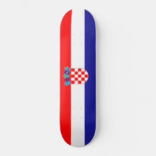 Kroatiens flagga mini skateboard bräda 18,5 cm