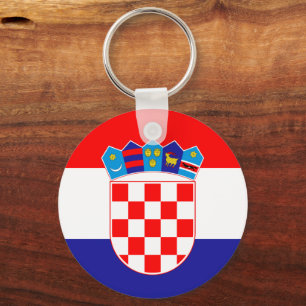 Kroatiens flagga och Kroatiens helgdag, resor/spor Nyckelring