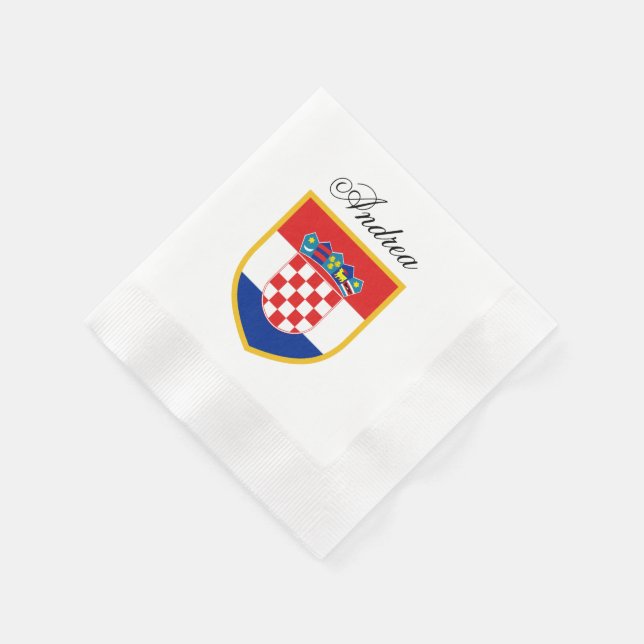 Kroatiens Flagga Personlig Pappersservett (Hörn)