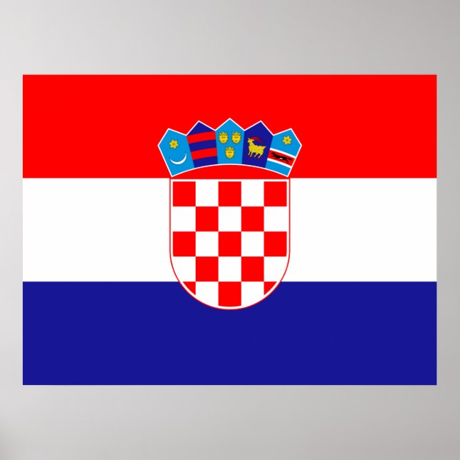 Kroatiens flagga poster (Framsidan)