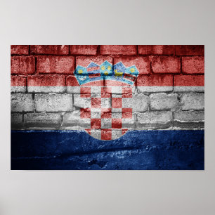 Kroatiens flagga poster