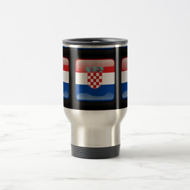 Kroatiens flagga resemugg (Center)