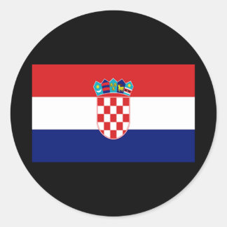 Kroatiens flagga runt klistermärke
