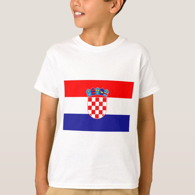 Kroatiens flagga t shirt (Framsida)