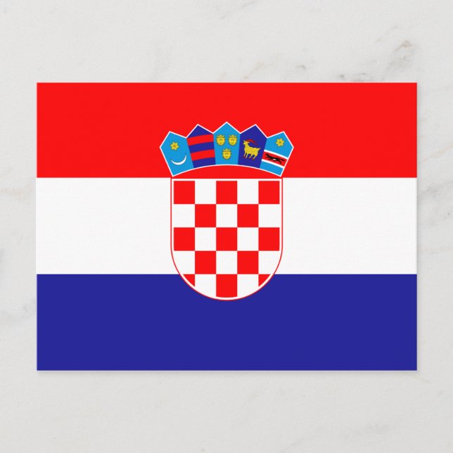 Kroatiens flagga vykort (Framsida)