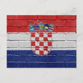 Kroatiens flagga vykort