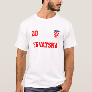 Kroatiens fotboll för Namn&nummer Jersey T Shirt