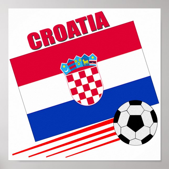 Kroatiens fotbollslag poster (Framsidan)