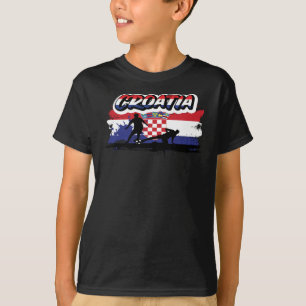 Kroatiens fotbollsspelare för kroatiska fotbollss t shirt