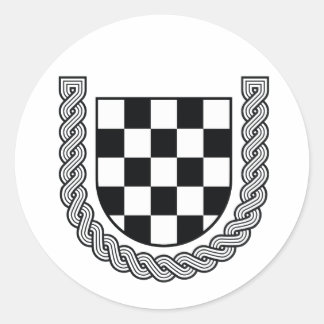 Kroatiens historiska jacka i arm runt klistermärke