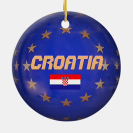 Kroatiens julprat julgransprydnad keramik