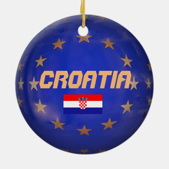 Kroatiens julprat julgransprydnad keramik (Baksidan)