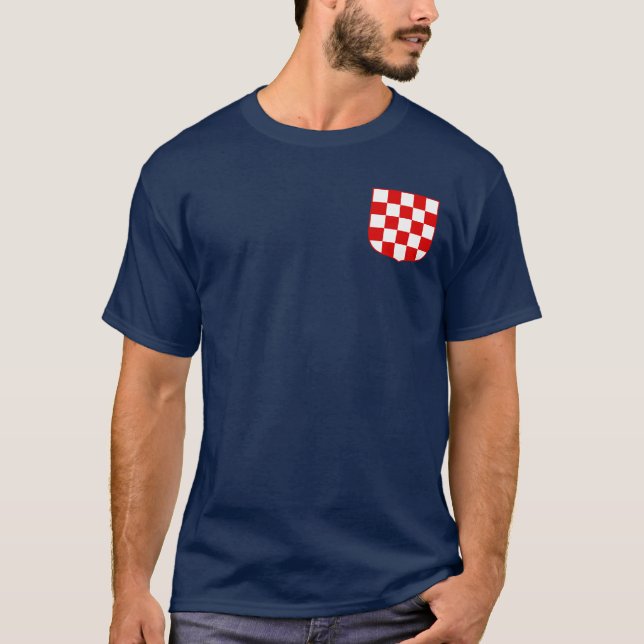 Kroatiens mönster jackar i arm t shirt (Framsida)
