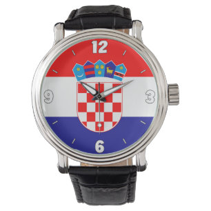 Kroatiens nationella Flagga Elegant Patriotic Armbandsur
