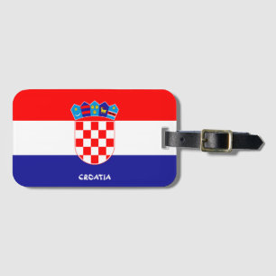 Kroatiens nationella Flagga Patriotic Bagagebricka