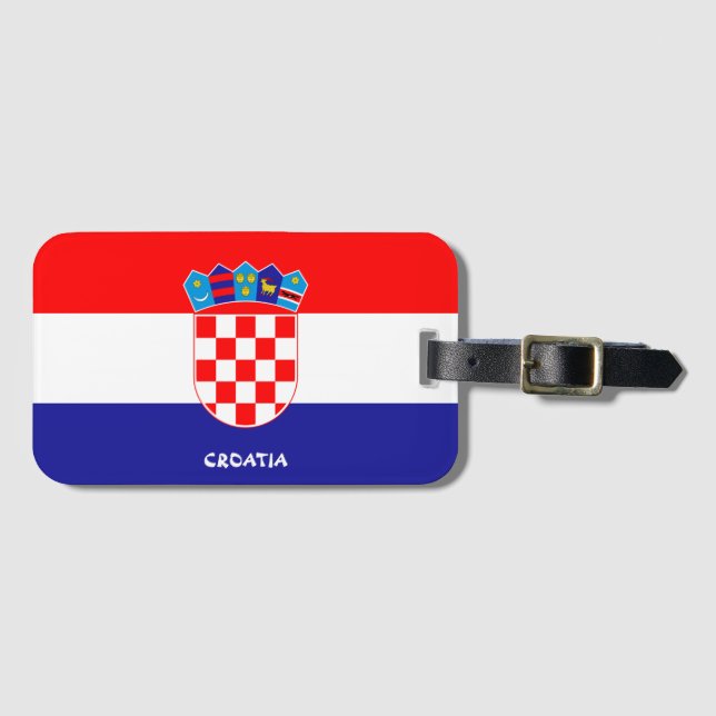 Kroatiens nationella Flagga Patriotic Bagagebricka (Framsida horisontal)