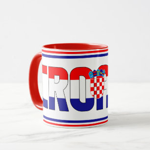 Kroatiens nationella Flagga Patriotic Coffe Mugg