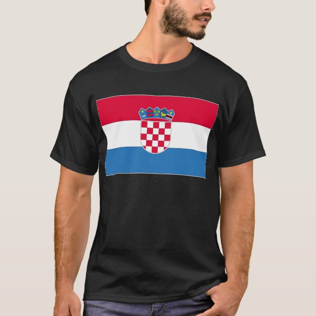 Kroatiens nationella Flagga Tee (Framsida)
