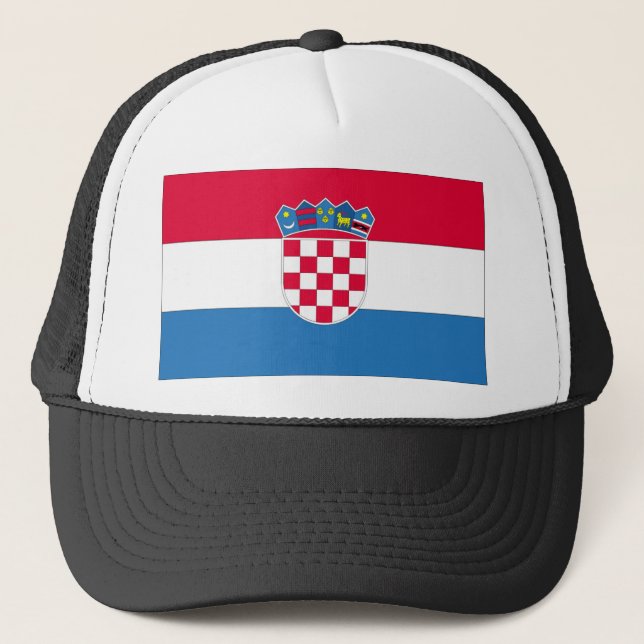 Kroatiens nationella Flagga Truckerkeps (Framsida)