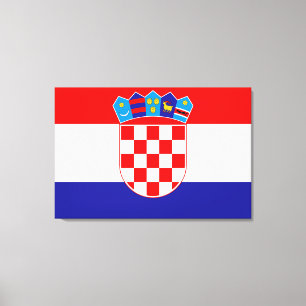 Kroatiens nationella flagga Zastava Hrvatske Canvastryck