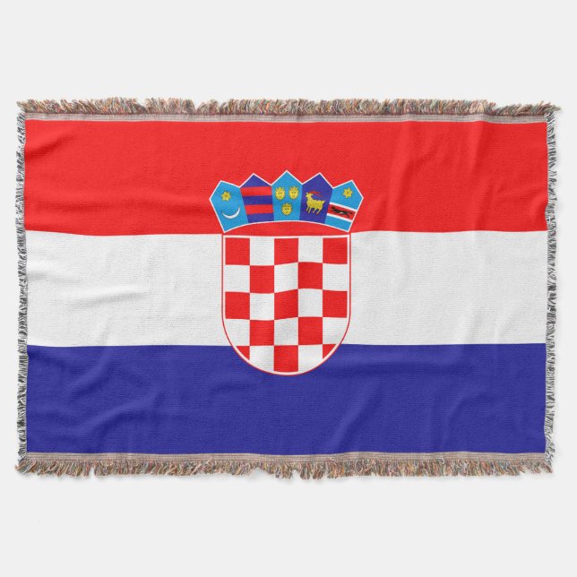 Kroatiens nationella flagga Zastava Hrvatske Filt (Framsidan)