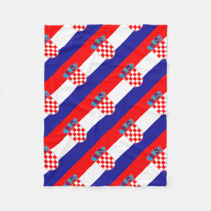 Kroatiens nationella flagga Zastava Hrvatske Fleecefilt