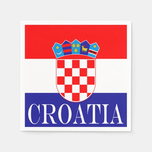 Kroatiens nationella flagga Zastava Hrvatske Pappersservett (Framsidan)