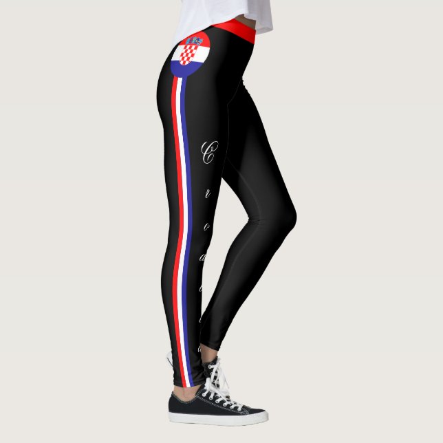 Kroatiens och Kroatiens balar i mode /sport Leggings (Höger)