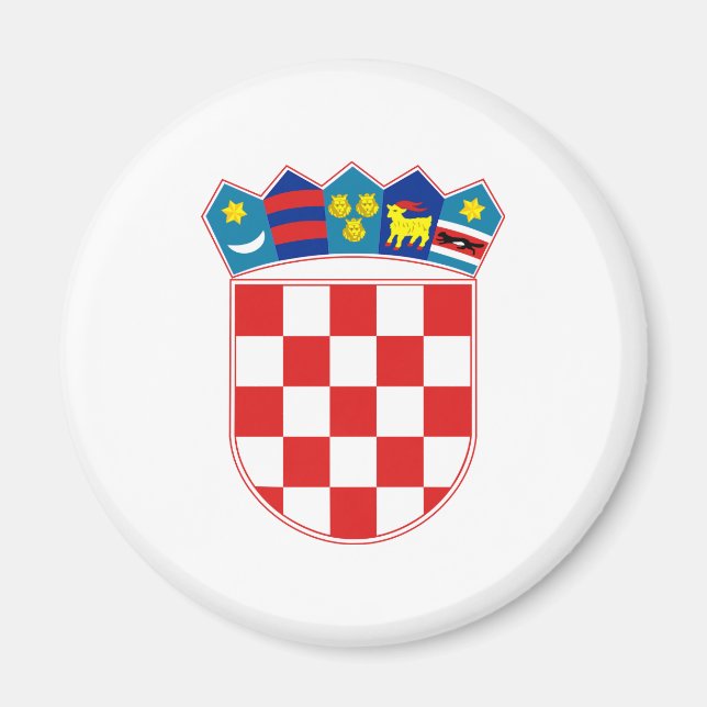 Kroatiens Officiell Jackar Arm Heraldry Symbol Magnet (Framsidan)