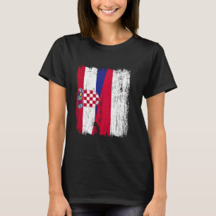Kroatiens Polen Halva Flagga Kroatiens polska hist T Shirt