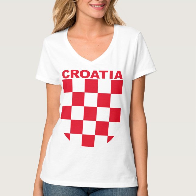 KroatienSahovnica Hrvatska för flicka bästa majica T-shirt (Framsida)