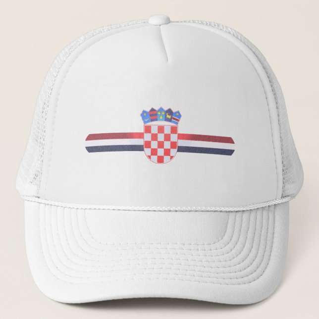 Kroatientruckerkeps - den kroatiska flagga pricker keps (Framsida)