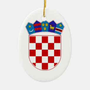 Kroatienvapensköld Julgransprydnad Keramik