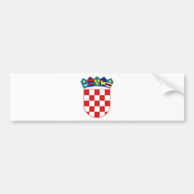 Kroatienvapensköld timme Hrvatska Bildekal (Framsidan)