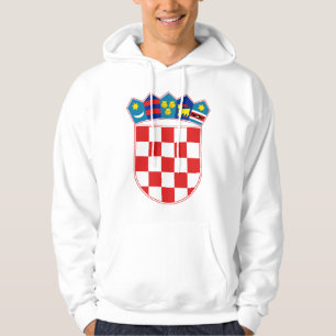 Kroatienvapensköld timme Hrvatska Hoodie