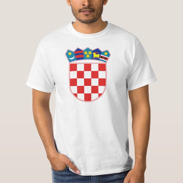 Kroatienvapensköld timme Hrvatska T-shirt (Framsida)