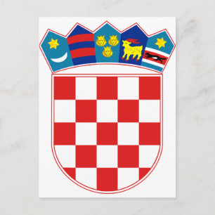 Kroatienvapensköld timme Hrvatska Vykort