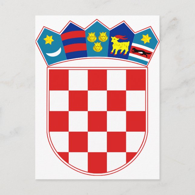 Kroatienvapensköld timme Hrvatska Vykort (Framsida)
