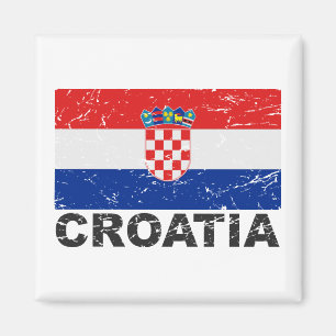 Kroatienvintageflagga Magnet