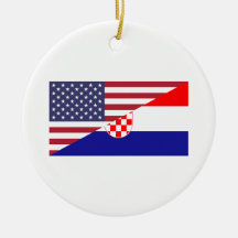 Kroatisk amerikansk stolthet US Kroatisk flagga