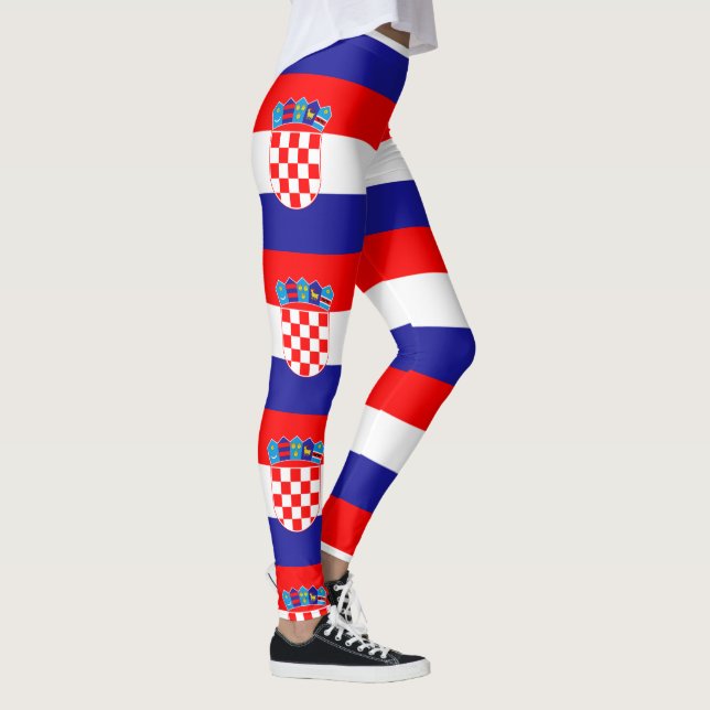 Kroatisk damasker för flaggadesignmönster leggings (Höger)