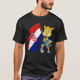 Kroatisk fan cat t shirt