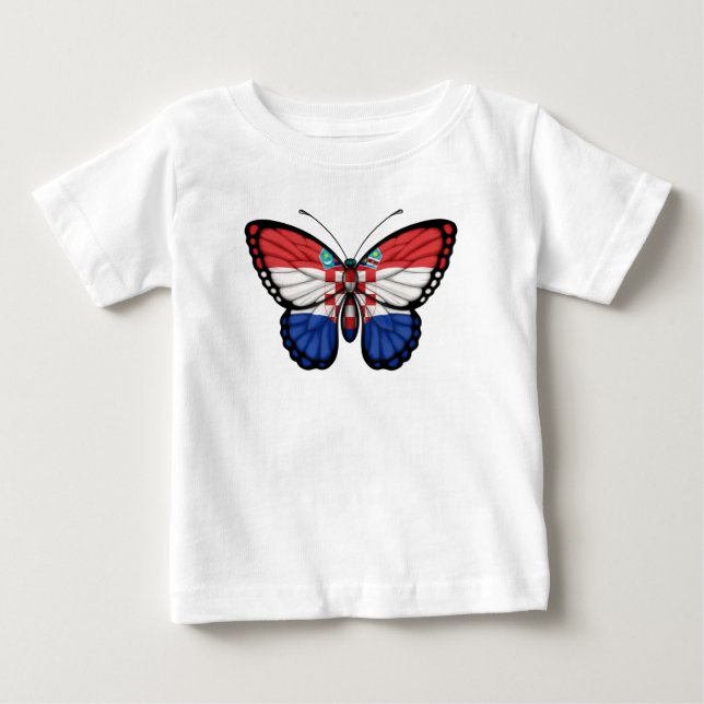 Kroatisk fjärilsflagga tee (Framsida)