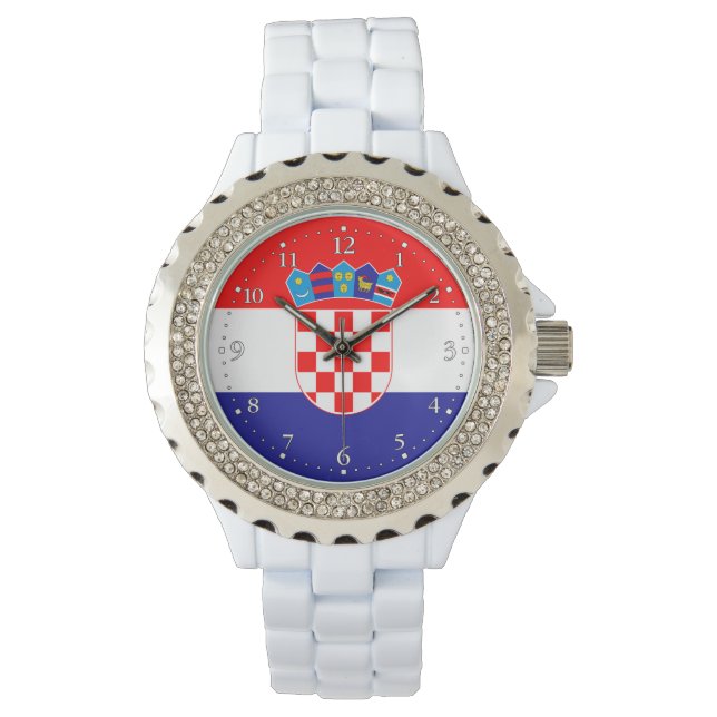 Kroatisk flagg armbandsur (Framsida)