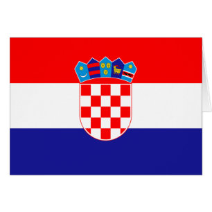 Kroatisk flagg hälsningskort