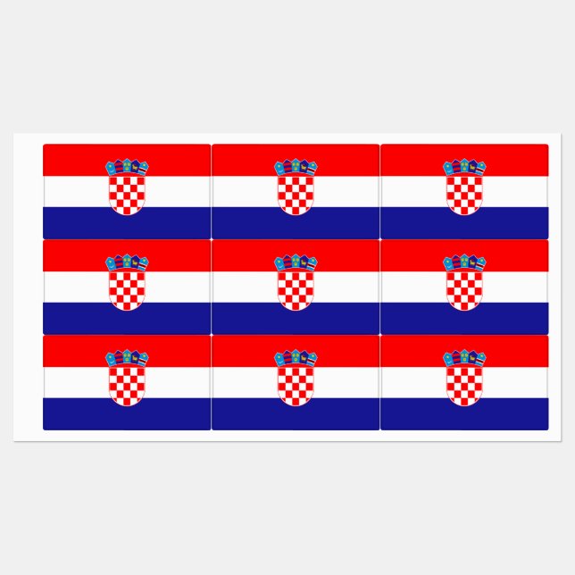Kroatisk flagg klistermärke (Ark)
