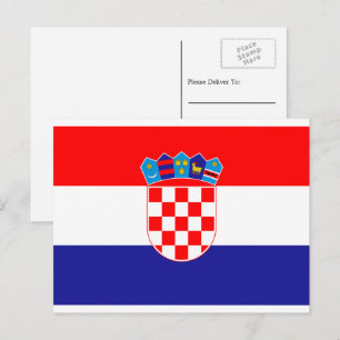 Kroatisk flagg, Kroatiens flagga Vykort