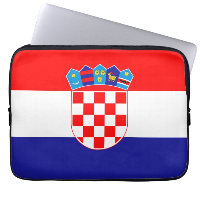 Kroatisk flagg laptop fodral (Framsidan)
