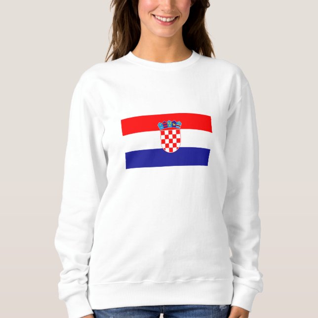 Kroatisk flagg t shirt (Framsida)