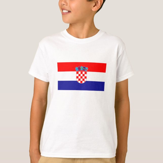 Kroatisk flagg t shirt (Framsida)